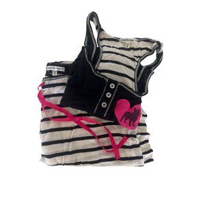 Pj Salvage Striped Frenchie Pajama Set